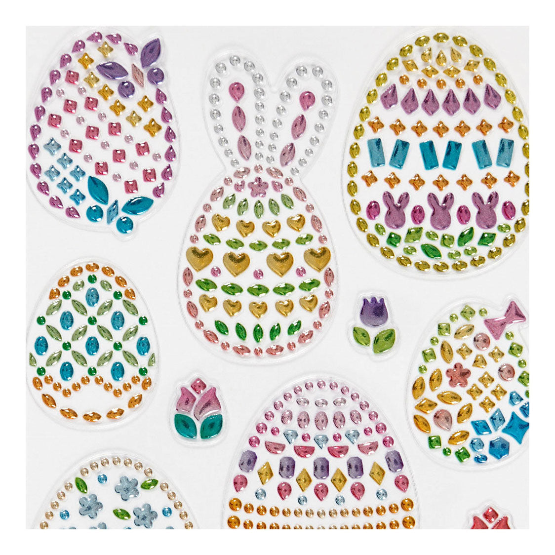 Creativ company diamond stickers, paaseieren, vel 10x16 cm, 1 vel