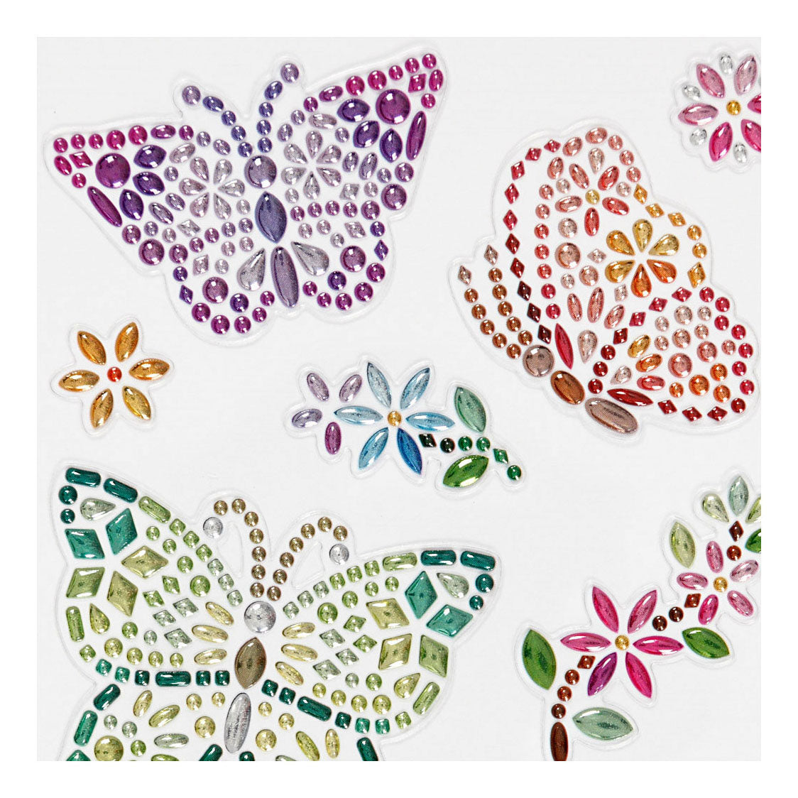 Creativ company diamond stickers, vlinders, vel 10x16 cm, 1 vel