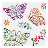 Creativ company diamond stickers, vlinders, vel 10x16 cm, 1 vel