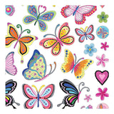 Creativ company stickers, bloemen en vlinders, vel 15x16,5 cm, ca. 21 stuk, 1 vel