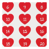 Creativ company stickers hart met cijfer, 1 vel