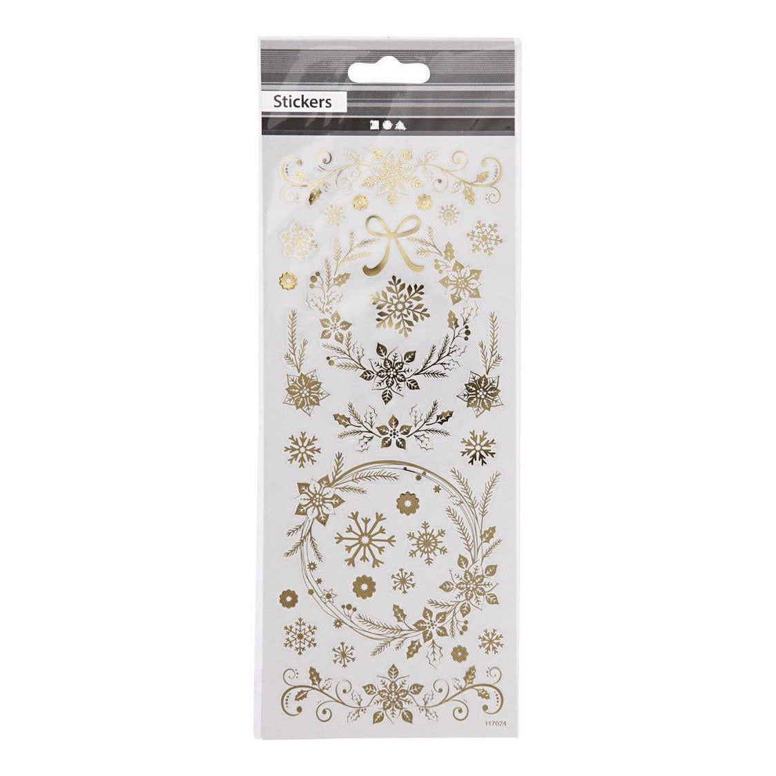 Creativ company stickers goud kerst sterren, 1 vel