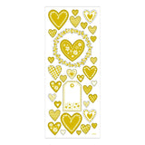 Creativ company stickers, harten, vel 10x24 cm, ca. 33 stuk, goud, 1 vel