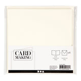 Creativ company kaarten en enveloppen off-white, 4st.