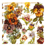 Creativ company vintage plaatjes, viooltje, vel 16,5x23,5 cm, 2 vel 1 doos