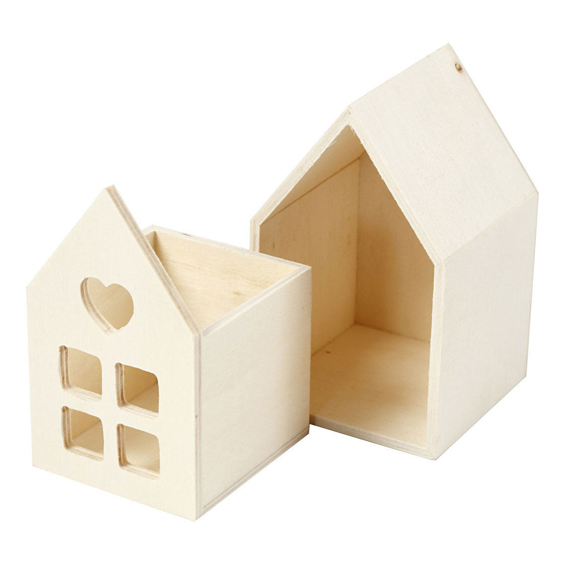 Creativ company huis met lade, h: 10,8 cm, d: 6,8 cm, b: 6,8 cm, 1 stuk