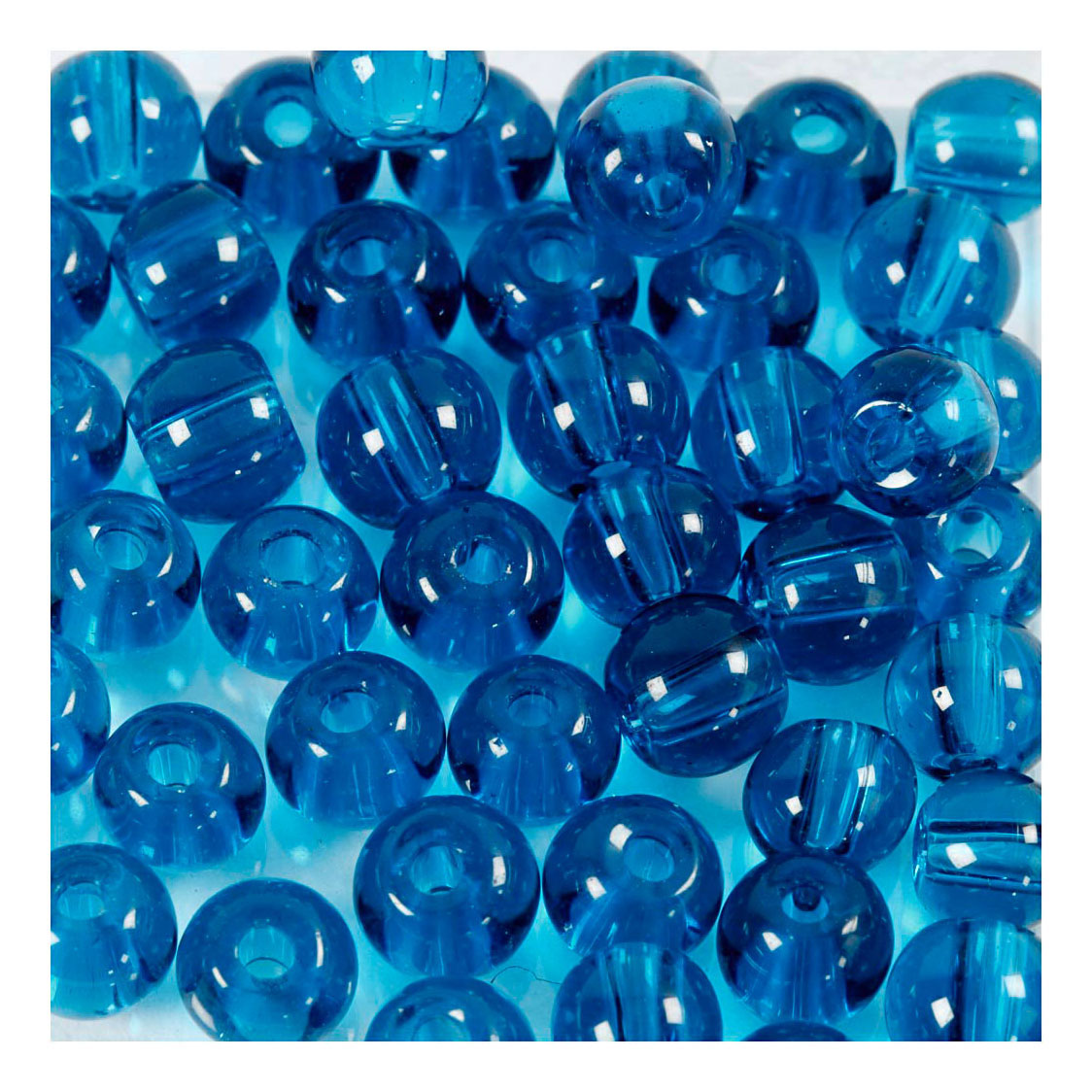 Creativ company glas kralen turquoise, 45st.