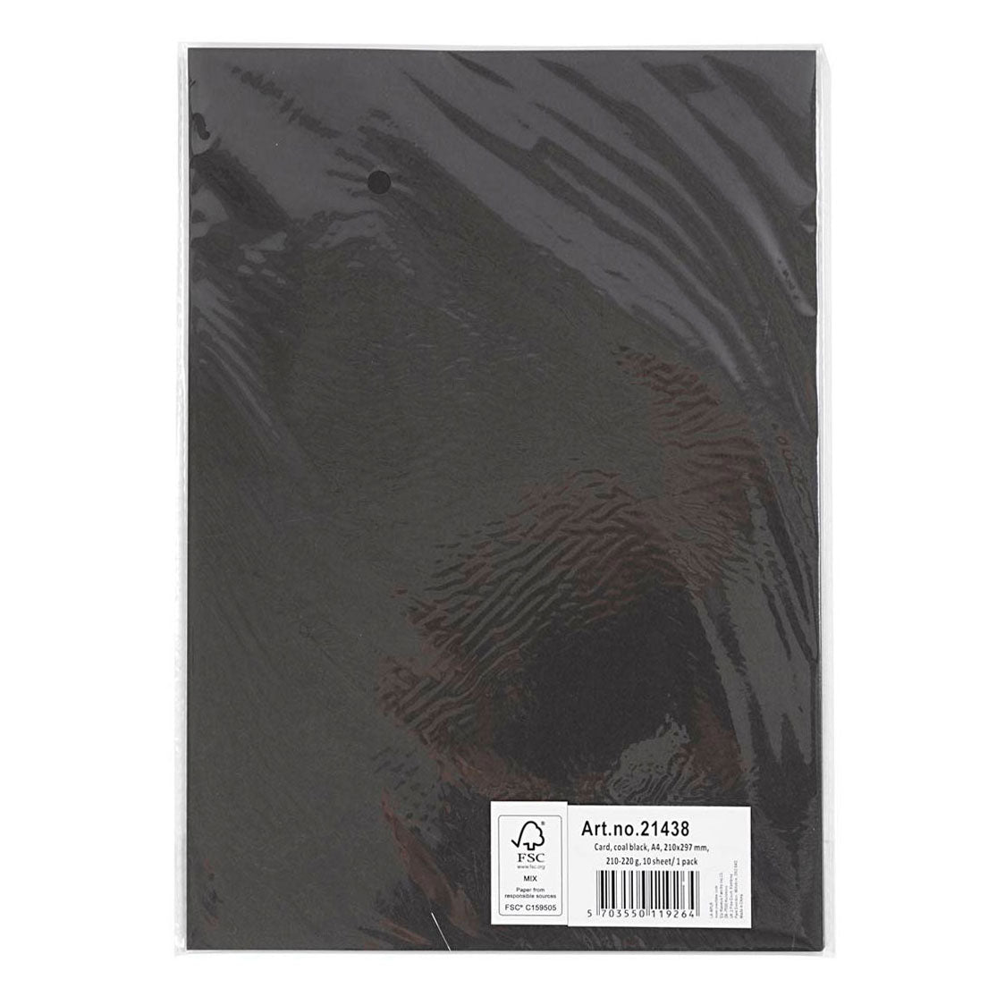 Creativ company karton zwart a4, 210-220g, 10 vellen