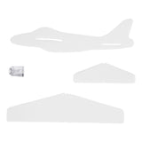 Creativ company vliegtuigen, l: 19 cm, b: 17,5 cm, wit, 2 stuk 1 doos