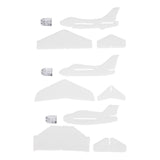 Creativ company vliegtuigen, l: 11,5-12,5 cm, b: 11-12 cm, wit, 3 stuk 1 doos