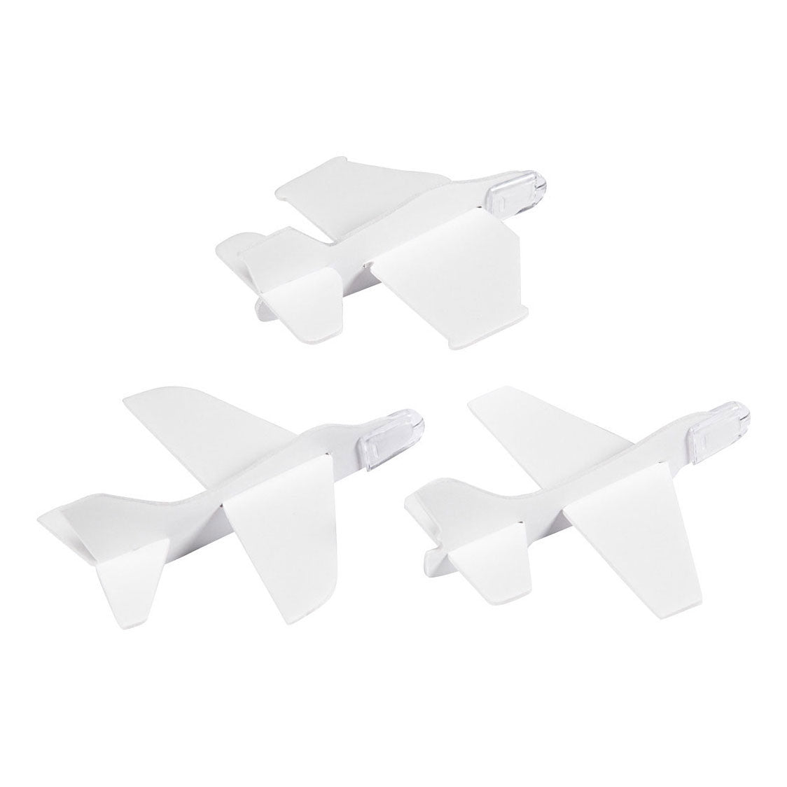 Creativ company vliegtuigen, l: 11,5-12,5 cm, b: 11-12 cm, wit, 3 stuk 1 doos