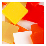 Creativ company mini mozaiek, afm 10x10 mm, dikte 2 mm, rood oranje harmonie, 25 gr 1 doos