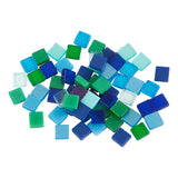 Creativ company mini mozaiek, afm 5x5 mm, dikte 2 mm, blauw groen harmonie, 25 gr 1 doos
