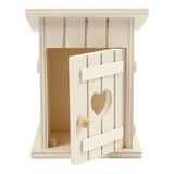 Creativ company houten mini toilethuis, 6,5x6,5x8cm