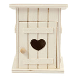 Creativ company houten mini toilethuis, 6,5x6,5x8cm