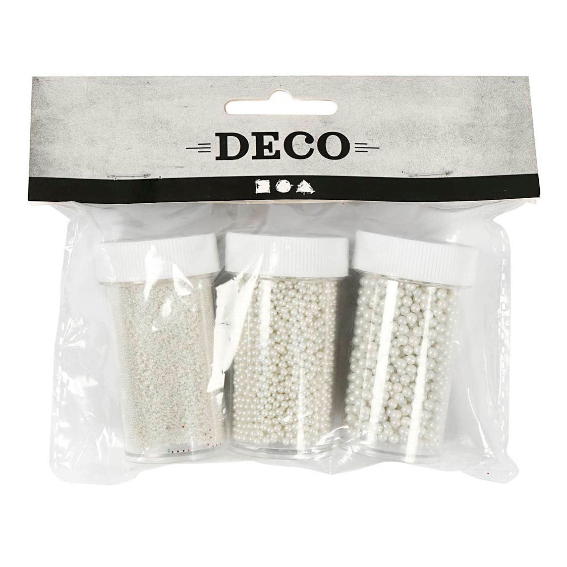 Creativ company mini stenen divers van glas parelmoer, 3x45 gram