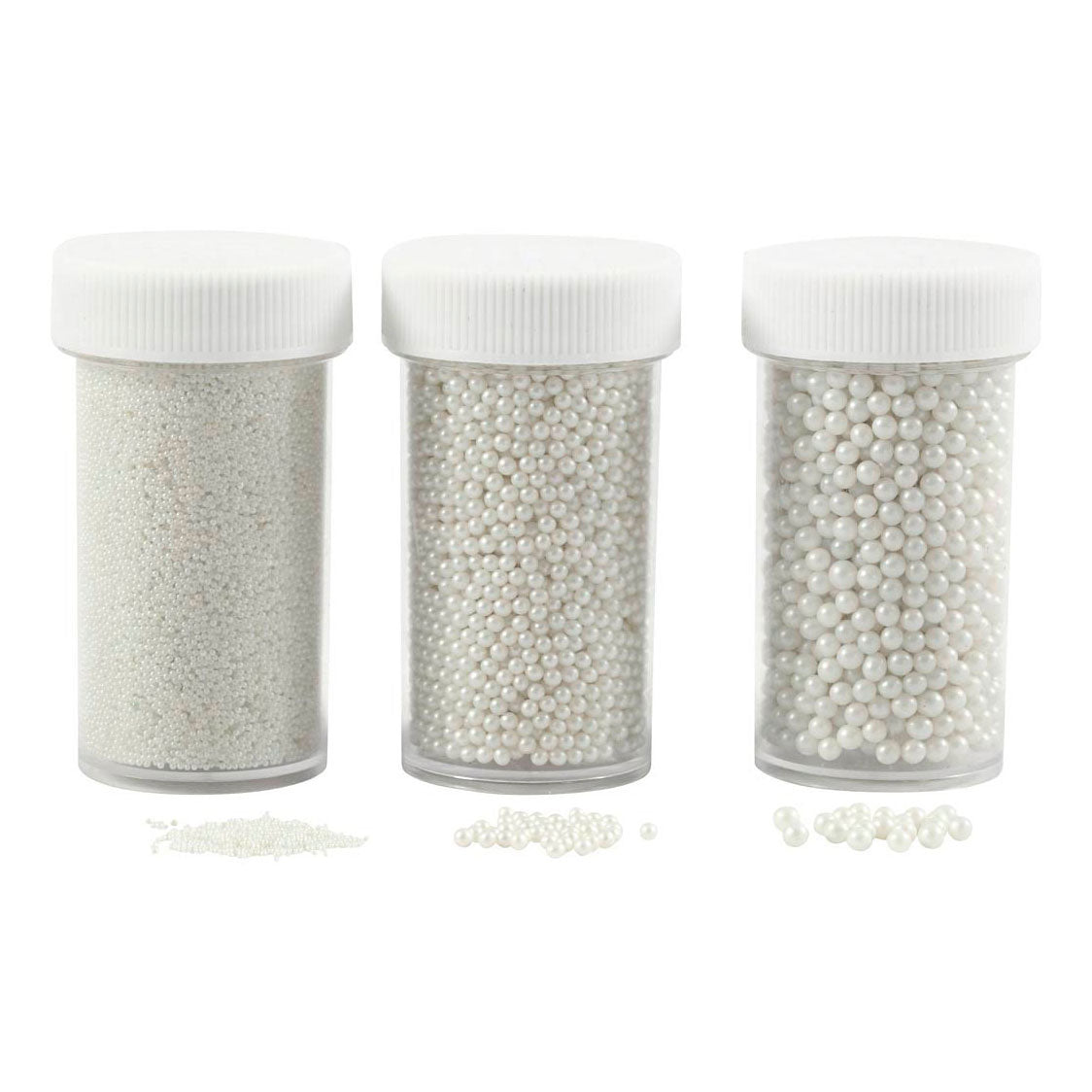 Creativ company mini stenen divers van glas parelmoer, 3x45 gram