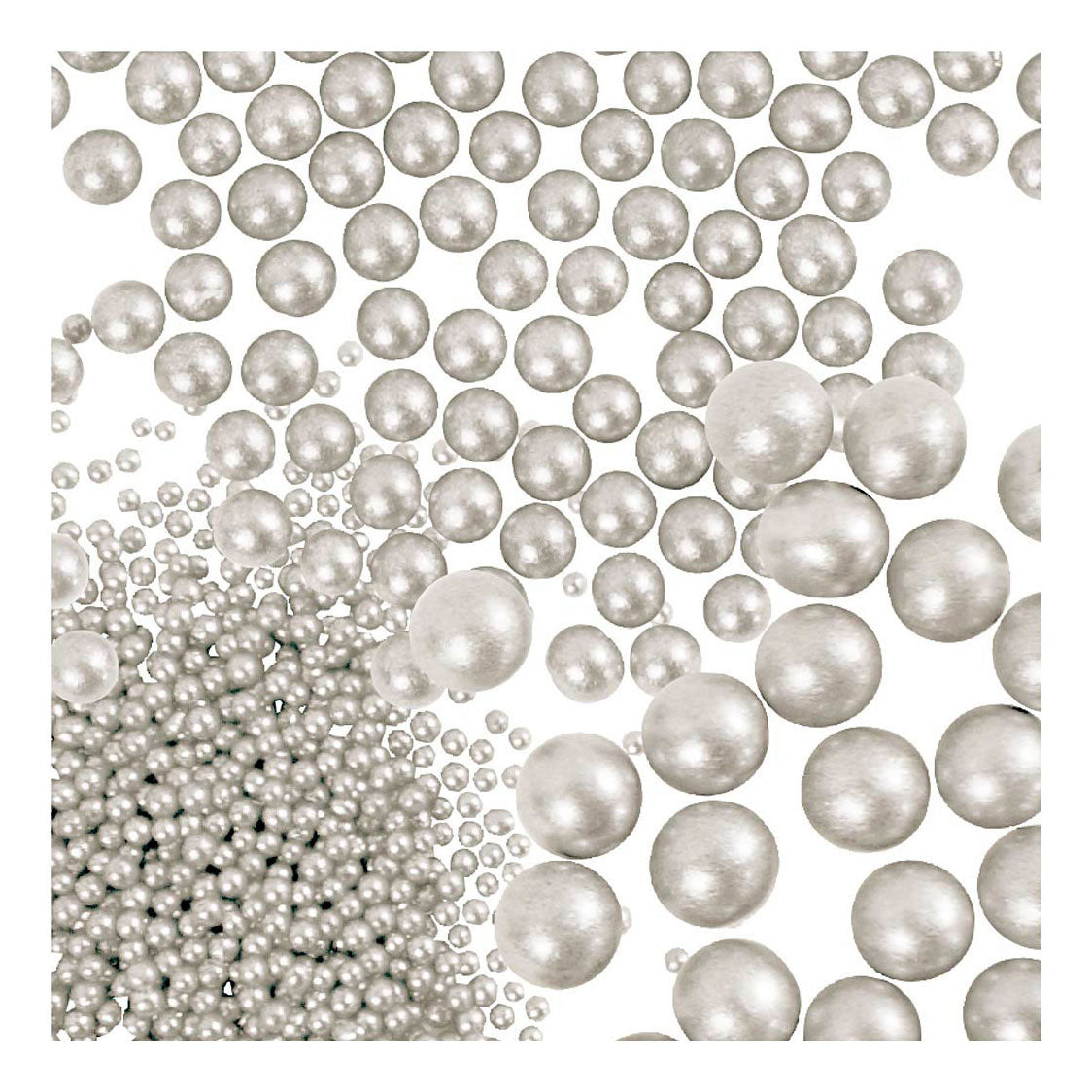 Creativ company mini stenen divers van glas parelmoer, 3x45 gram
