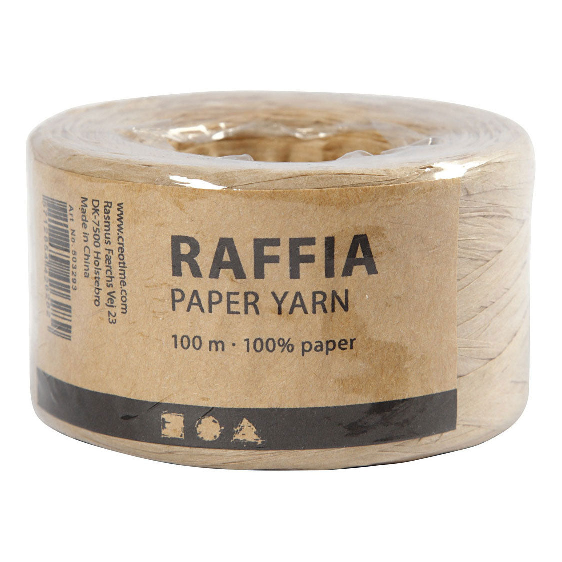 Creativ company papier raffia garen zandkleur, 100m