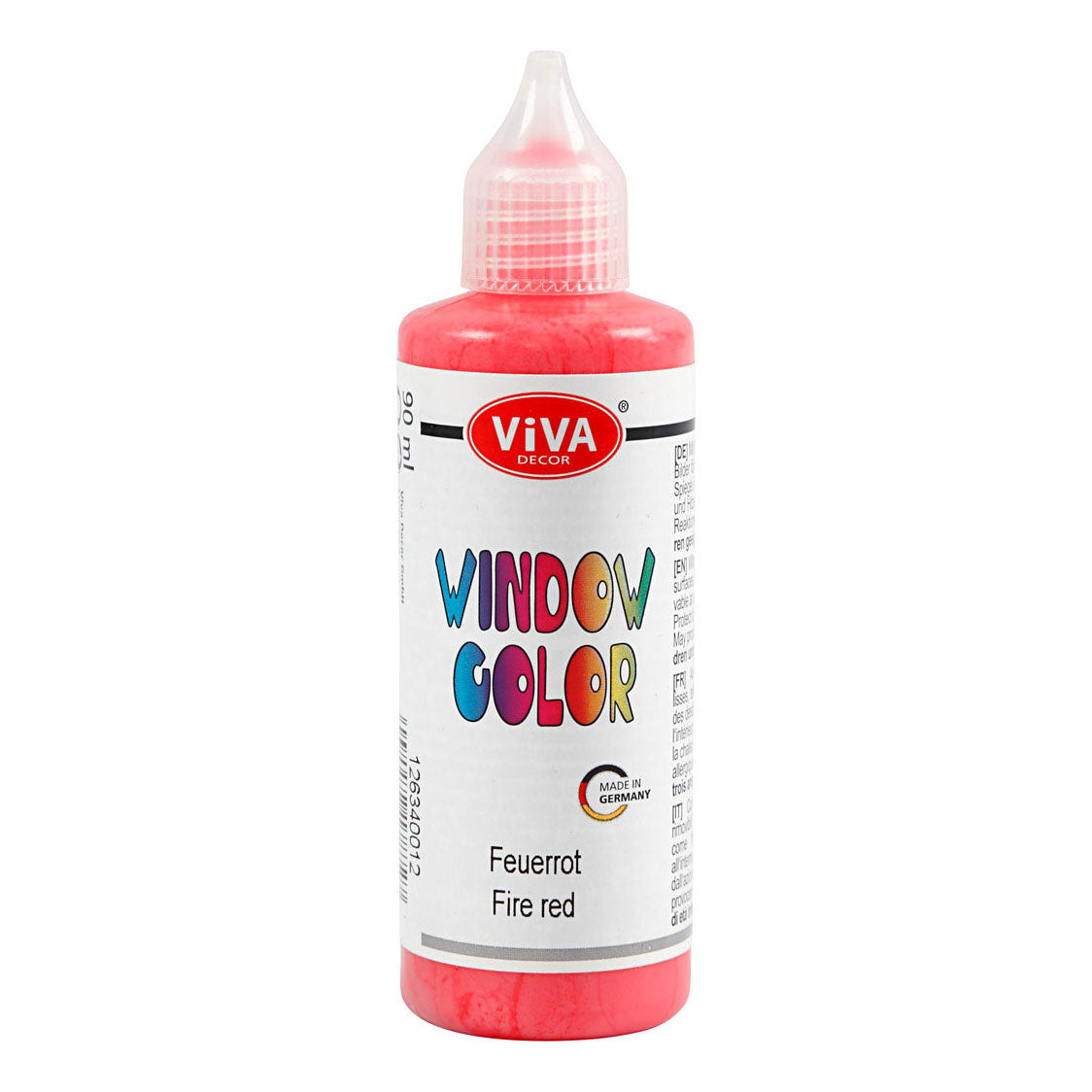 Creativ company window color sticker en glasverf - rood, 90ml