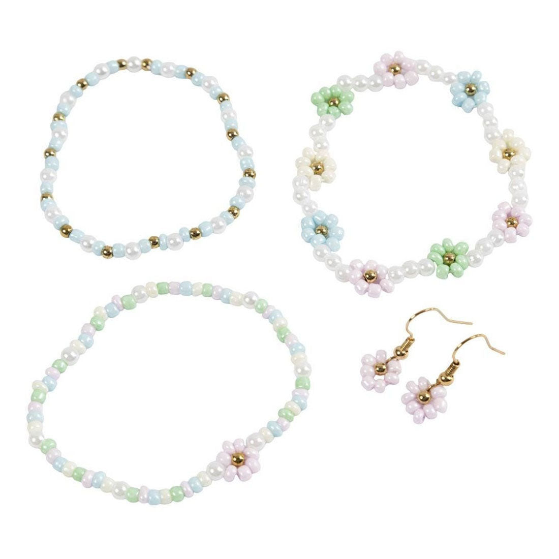 Creativ company mini hobbyset sieraden elastische armband en oorbel