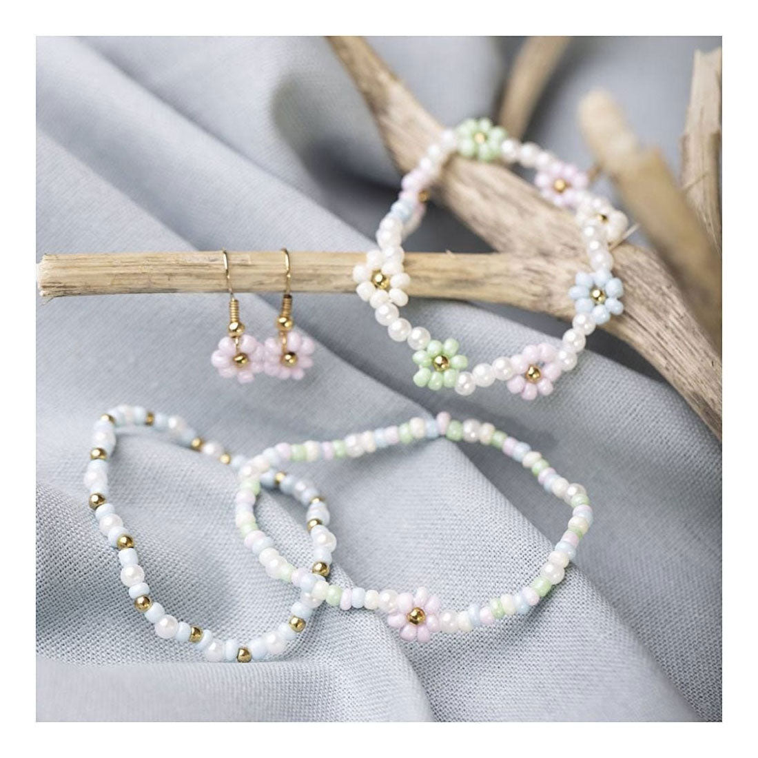 Creativ company mini hobbyset sieraden elastische armband en oorbel
