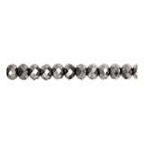 Creativ company facet kralen metallic grijs, 100st.