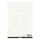 Creativ company kruissteken karton wit geometrisch, 20st.