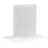 Creativ company kaarten om te borduren wit, set van 6