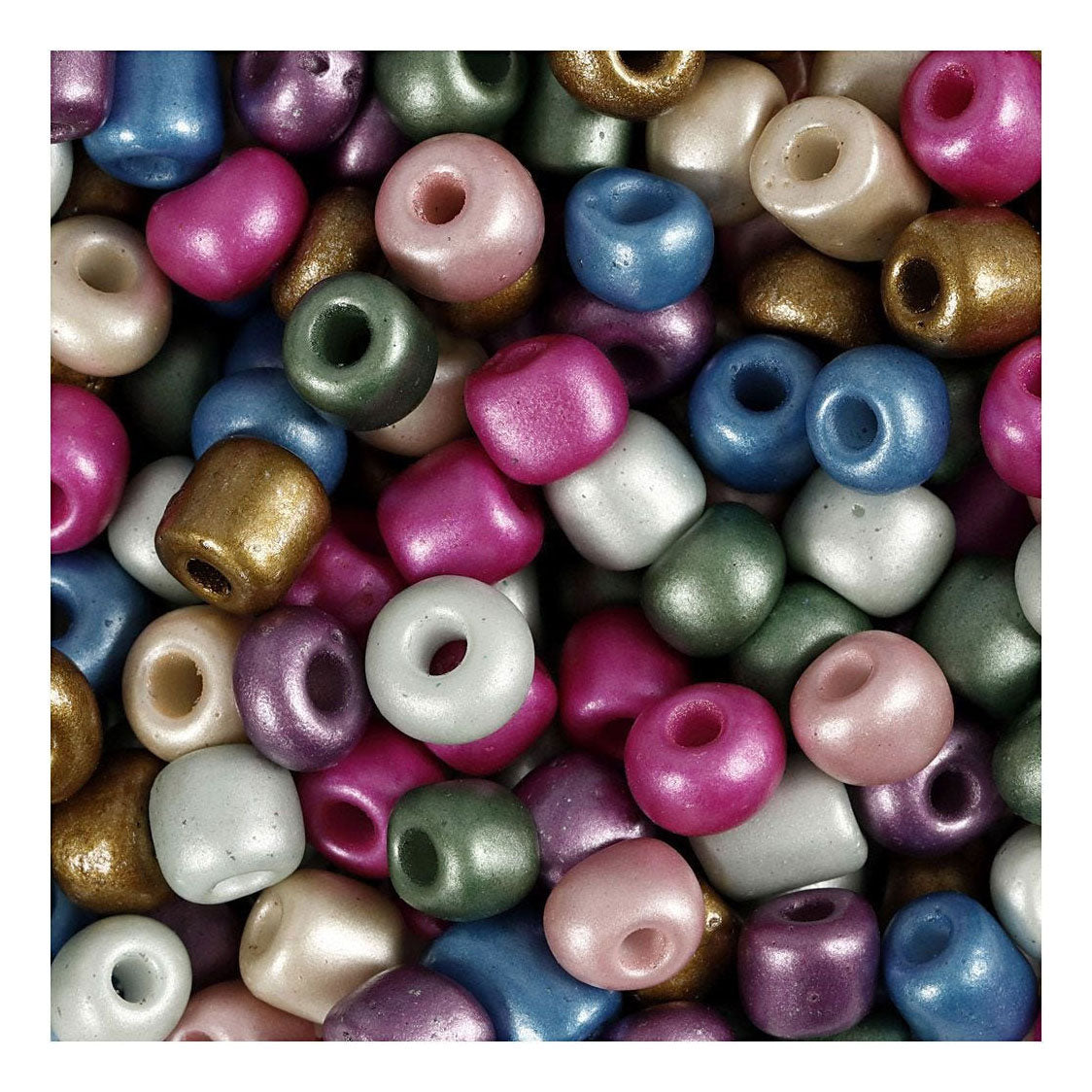 Creativ company rocailles metallic kleuren, 130 gram