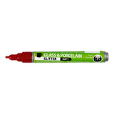 Creativ company glas- en porseleinstift glitter semi-dekkend - donkerrood