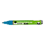 Creativ company glas- en porseleinstift glitter semi-dekkend - turquoise
