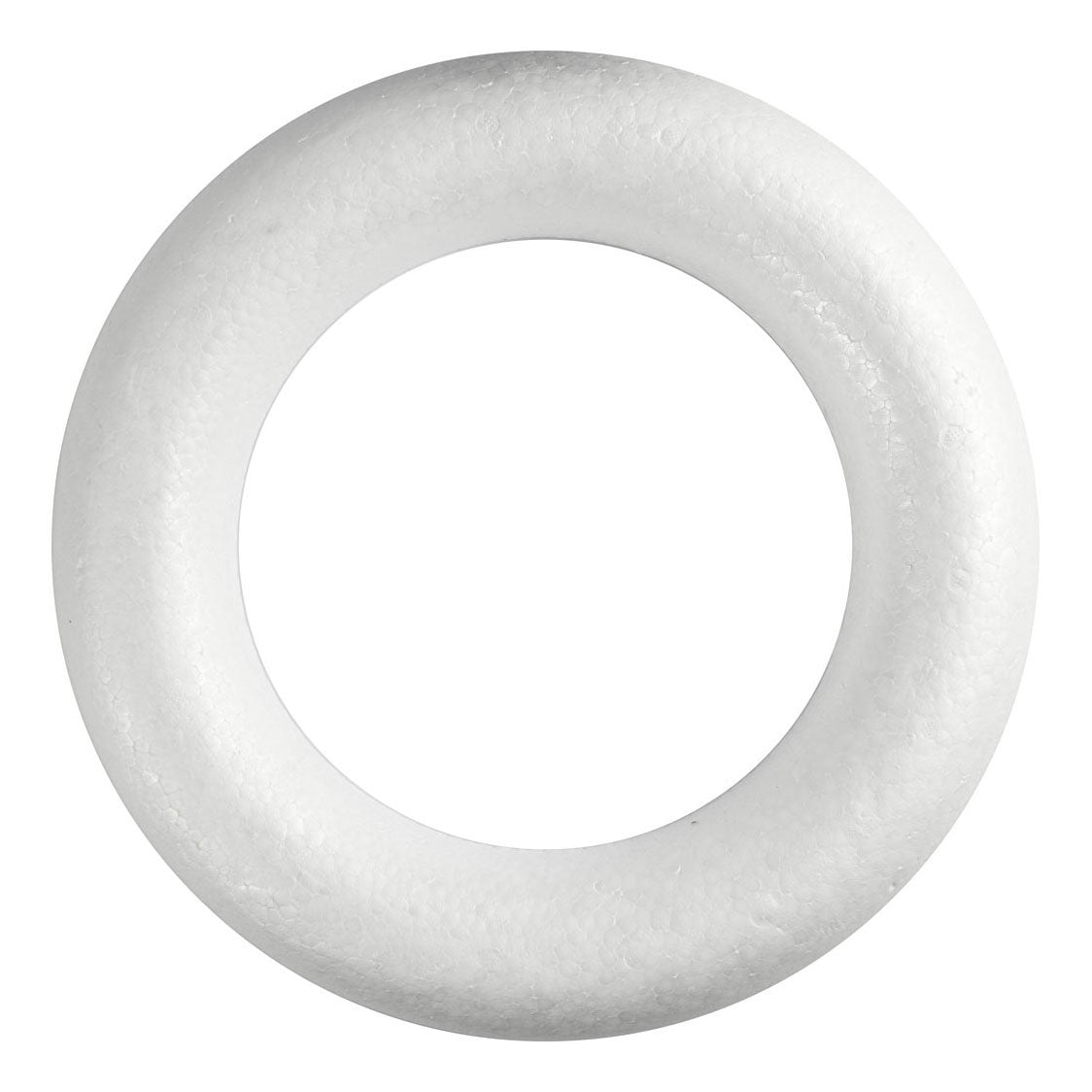 Creativ company styropor ring wit met platte achterkant, 35cm
