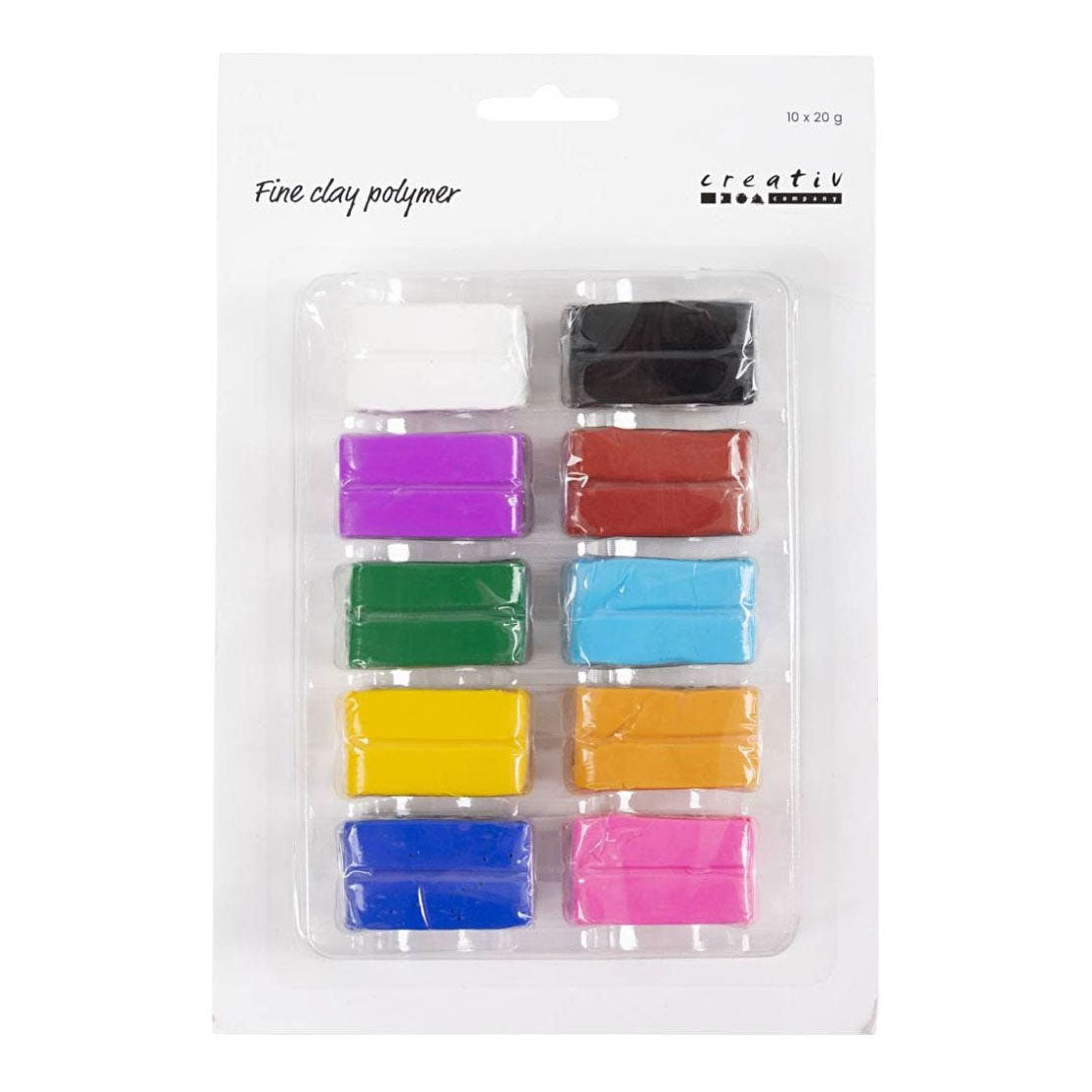 Creativ company fijne polymeerklei kleurrijk, 10x20 gram