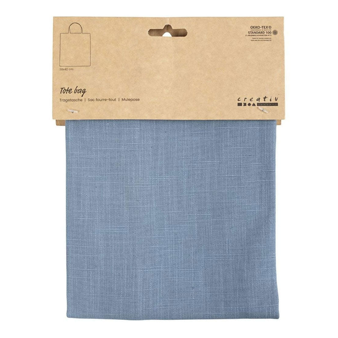 Creativ company draagtas pigeon blue, 38x42cm