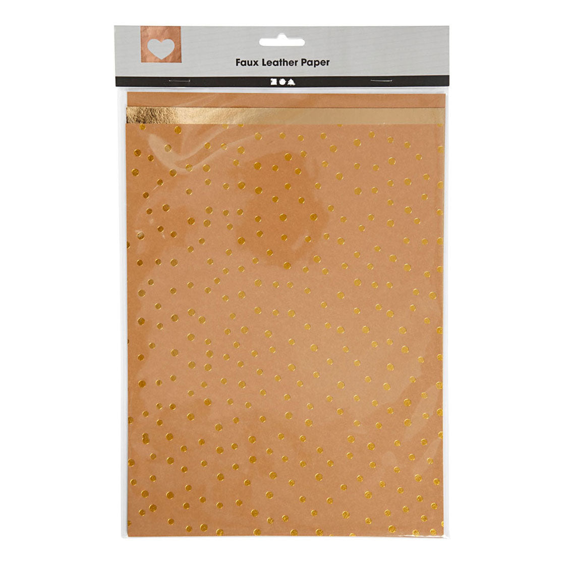 Creativ company faux leather papier, 3 vellen