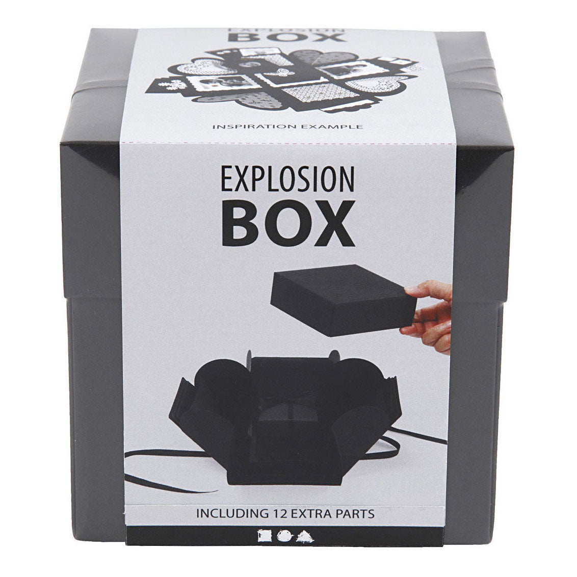 Creativ company explosion box geschenkdoos zwart set