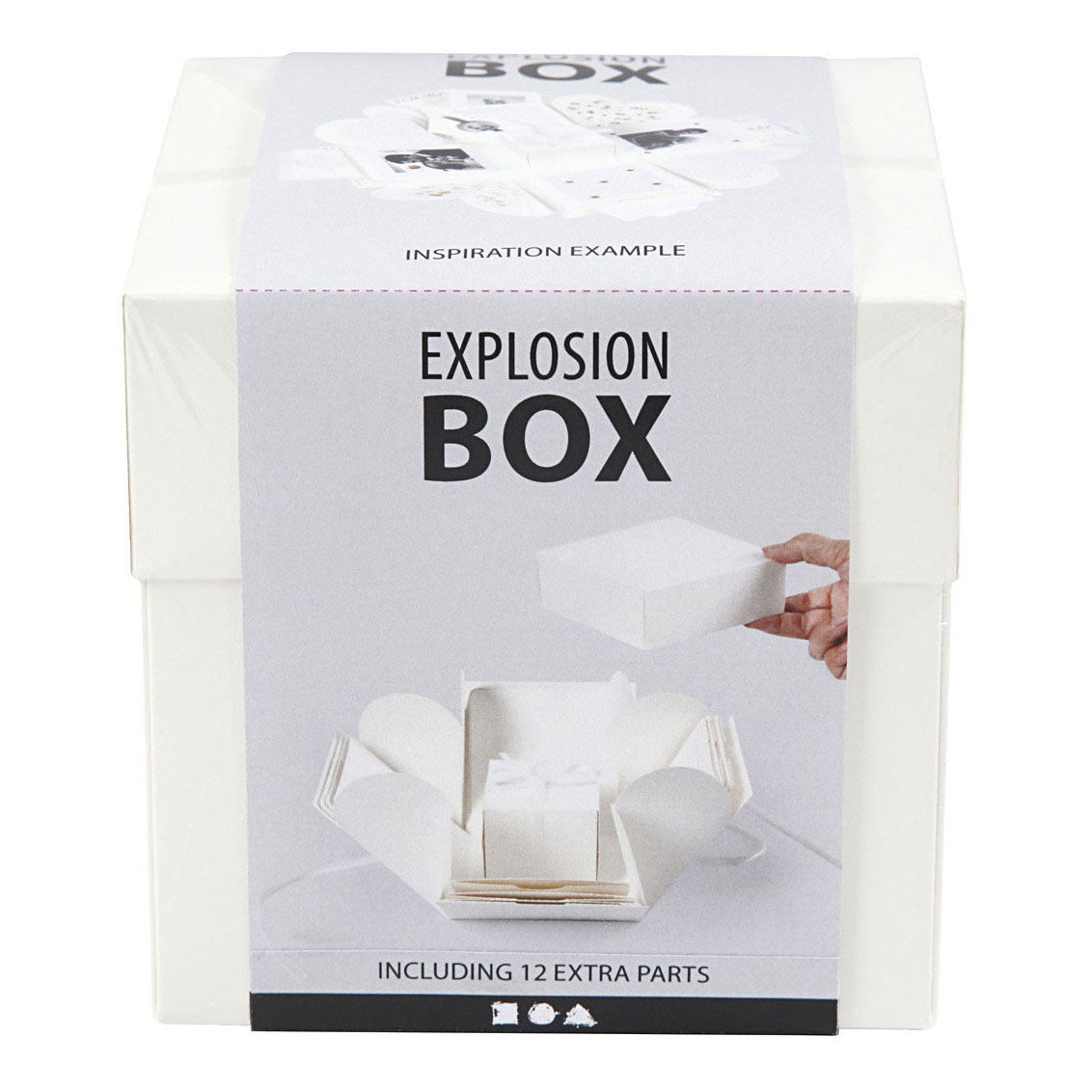Creativ company explosion box, afm 7x7x7,5+12x12x12 cm, off-white, 1 stuk