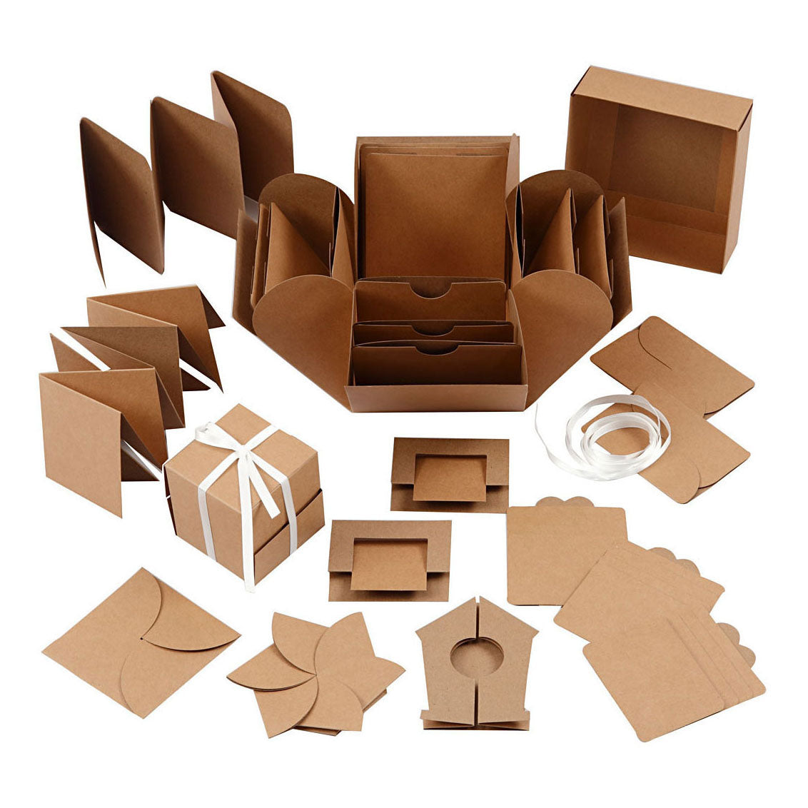 Creativ company explosion box geschenkdoos naturel set