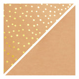 Creativ company faux leather papier bruin met stippen, 1m