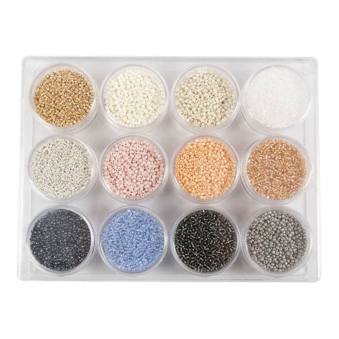 Creativ company rocailles ronde glazen kralen 1,7 mm pastelkleuren, 12x17 gram