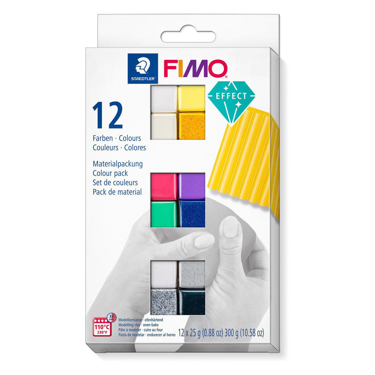 Creativ company fimo effect boetseerklei diverse kleuren, 12x25gram