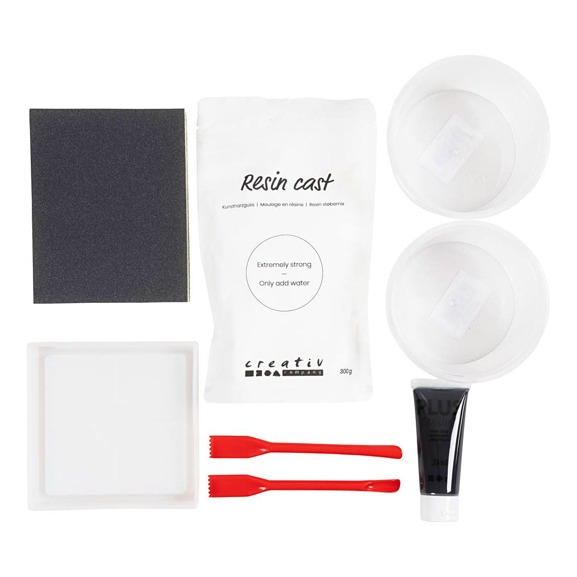 Creativ company hobbyset hars gieten dienblad met terrazo