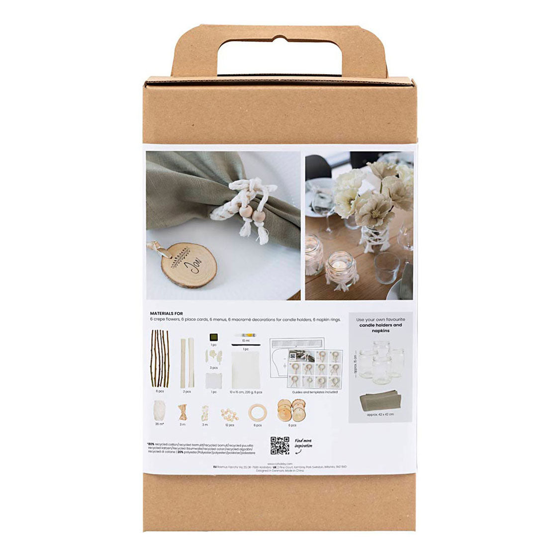 Creativ company hobbyset tafeldecoratie naturel