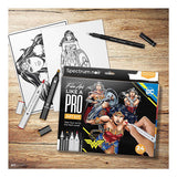 Creativ company hobbyset illustratie stripboekhelden wonder woman kleurset