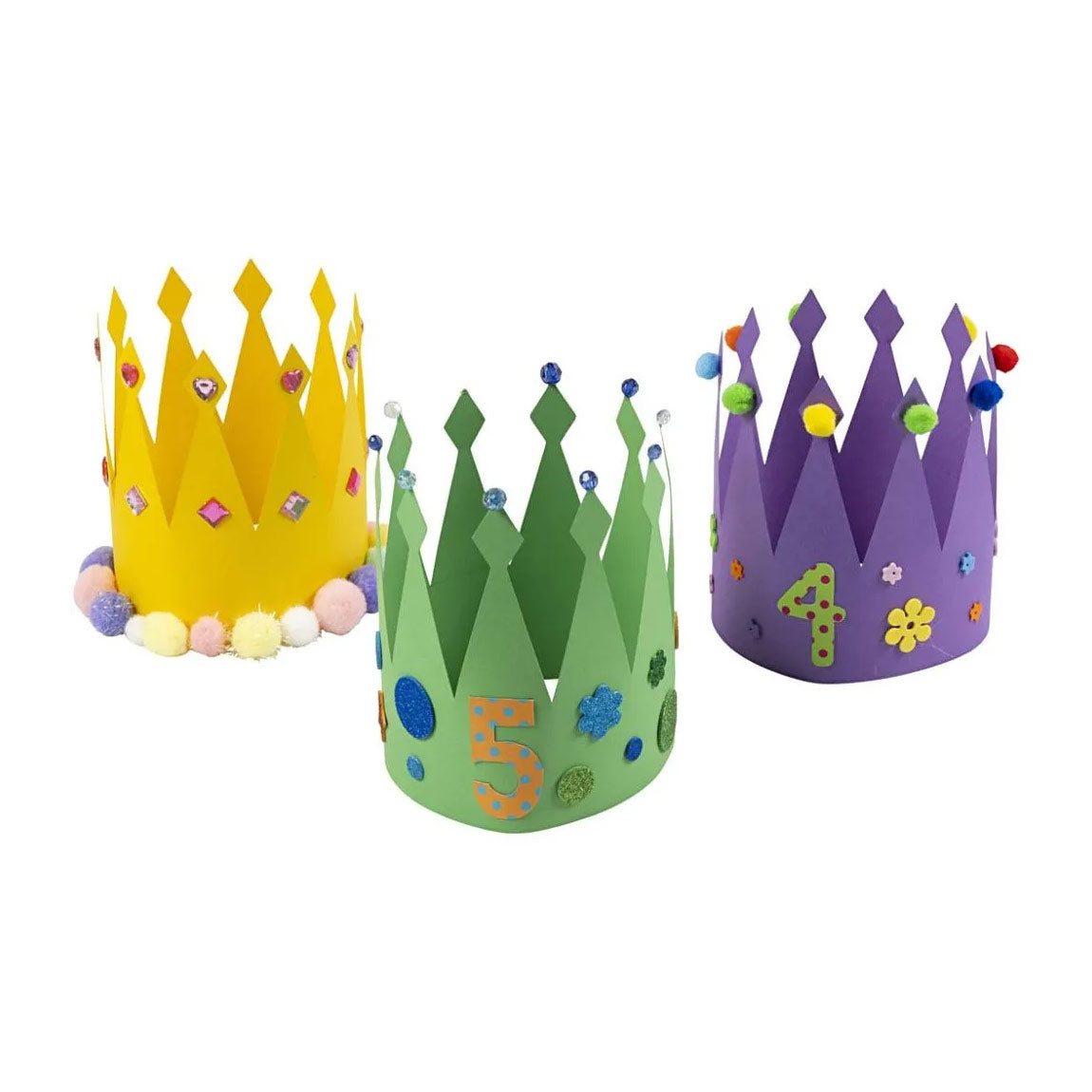 Creativ company kroon karton diverse kleuren, 25st.