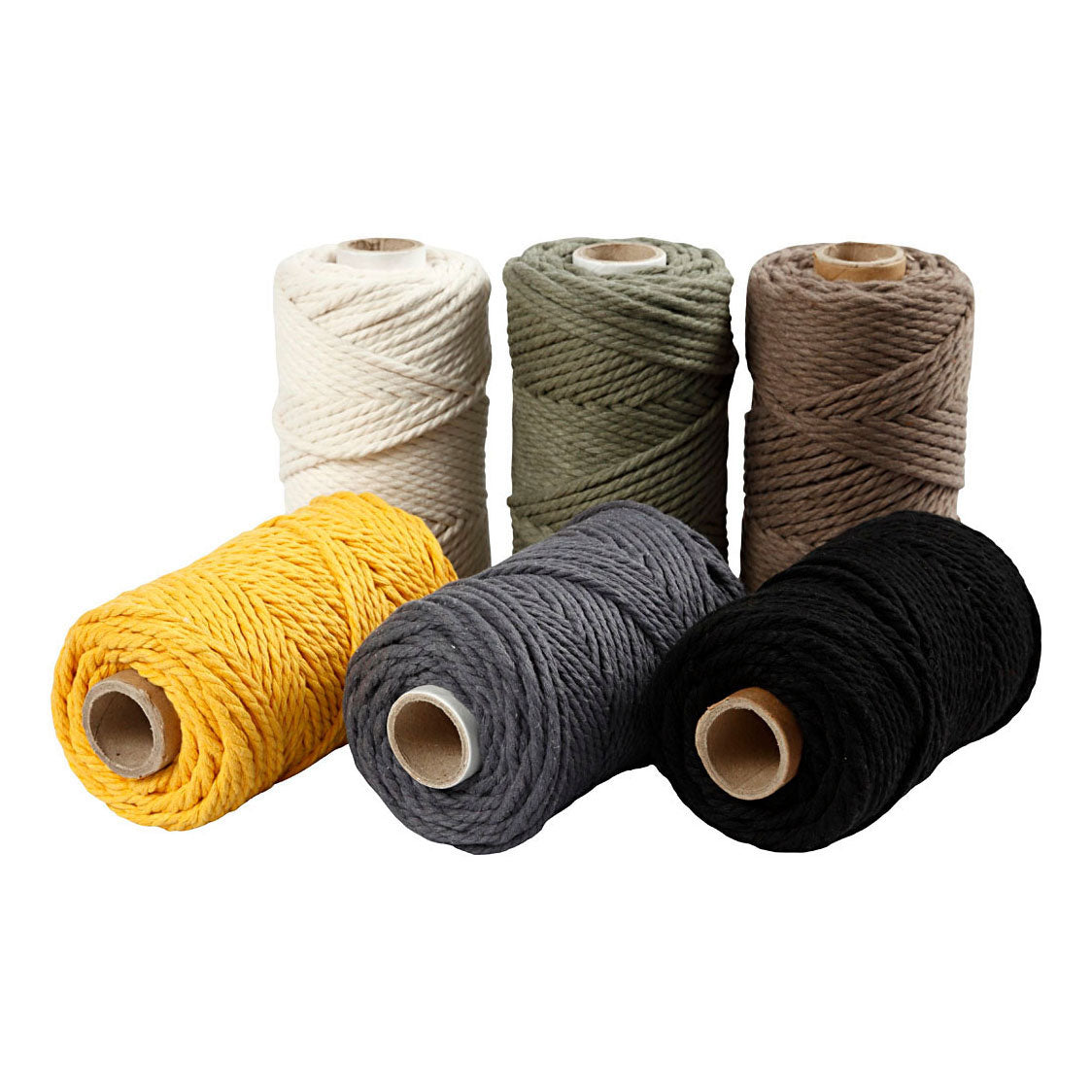 Creativ company macrame koord diverse kleuren, 6x198m