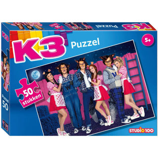 Studio 100 k3 legpuzzel 3 biggetjes en de wolven, 50st.