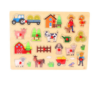 Imp puzzelplank groot boerderij 40 x 30 cm