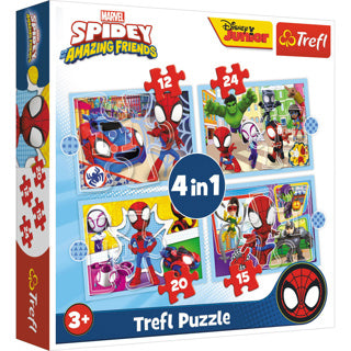 Trefl puzzel spidey and friends 4 in 1